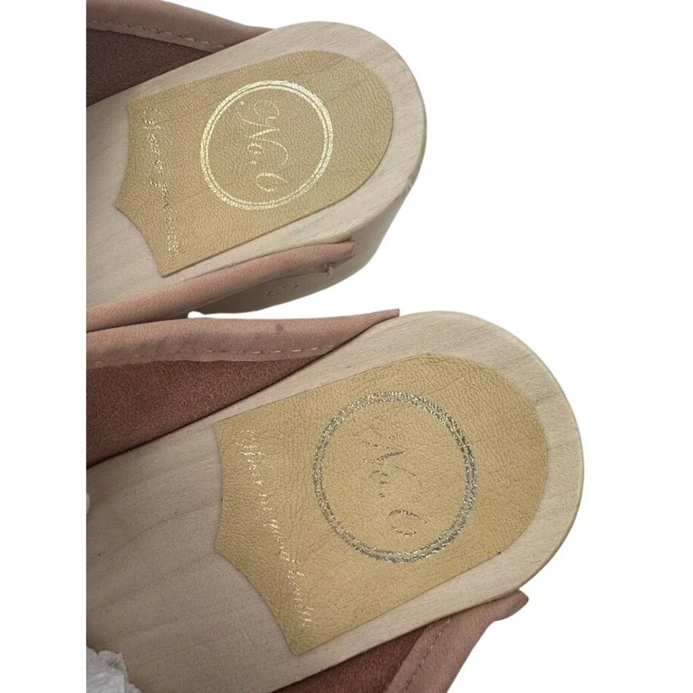 No.6 Store Old School Clogs Mid Heel in Blush Pink EU 40 Slip on Mule - Picture 5 of 13